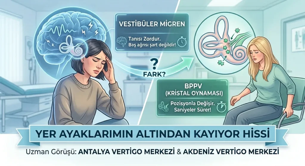 vertigo merkezi BPPV vestibuler migren ayirici tani